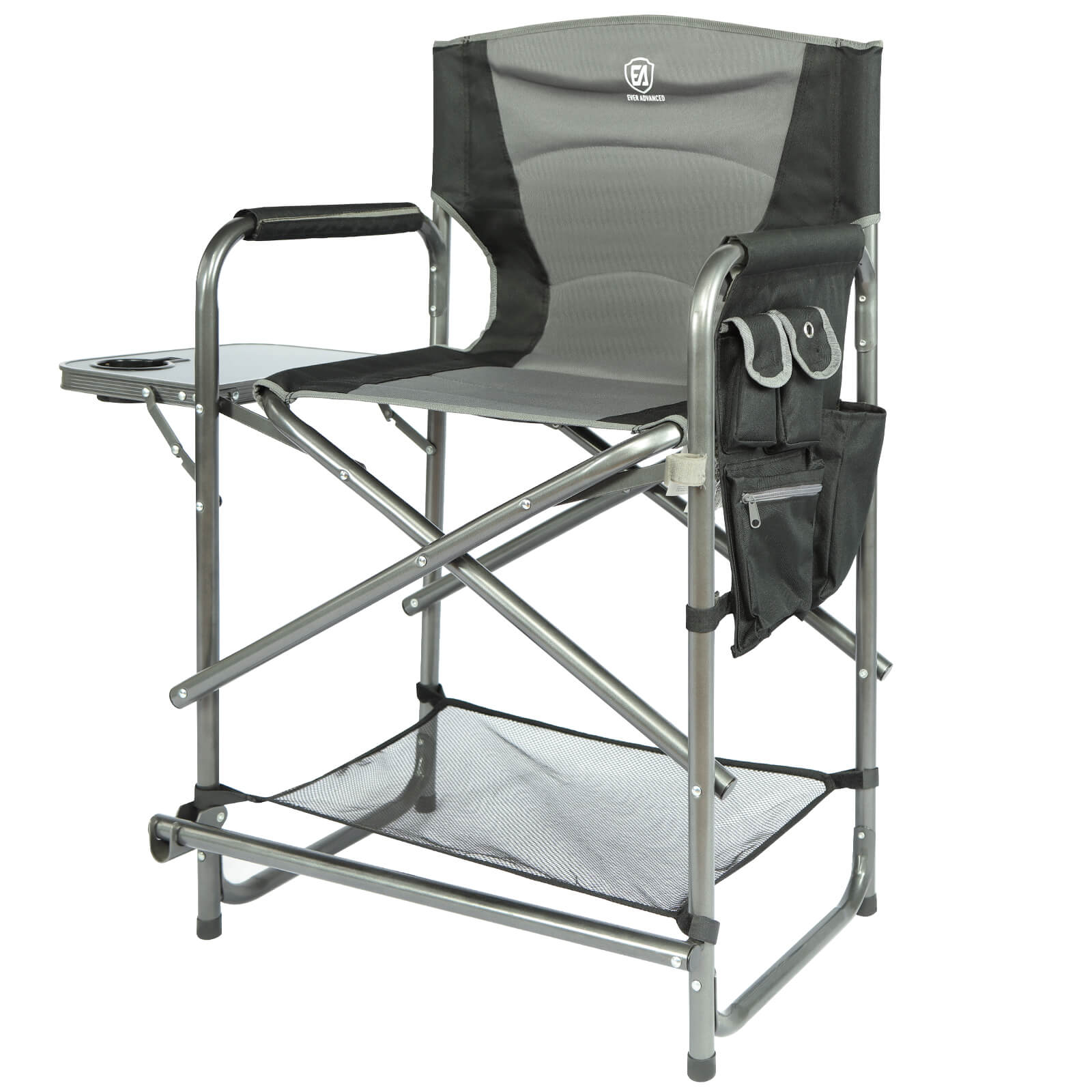 Aluminium folding directors 2024 chair with side table