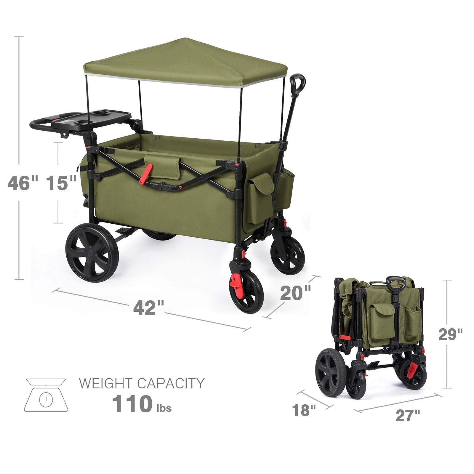 All Terrain Stroller Wagon size