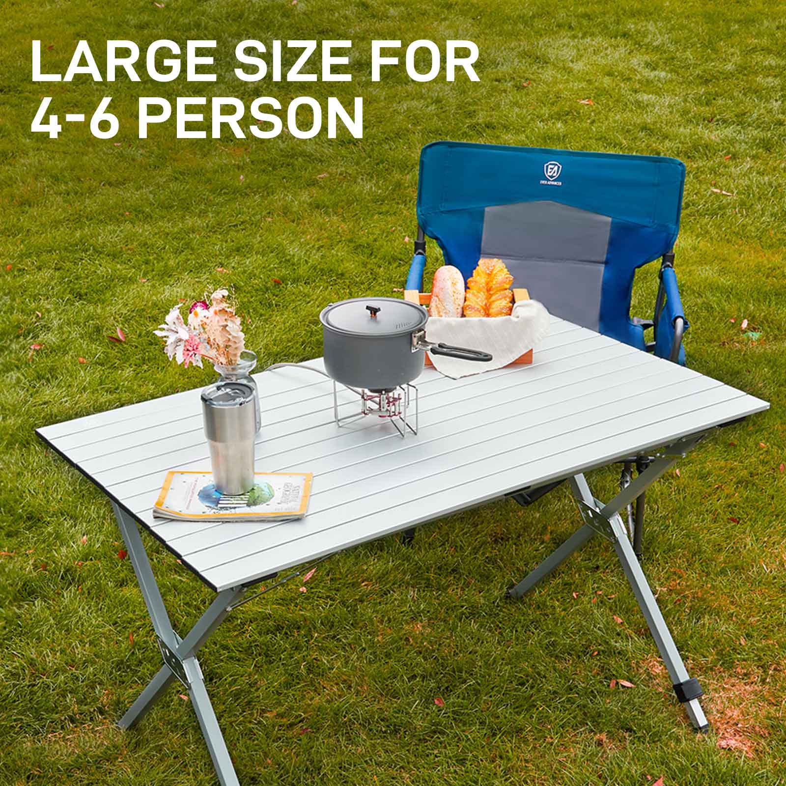 4 - 6 People All Terrain Aluminium Camping Table - EVER ADVANCEDCamping Table