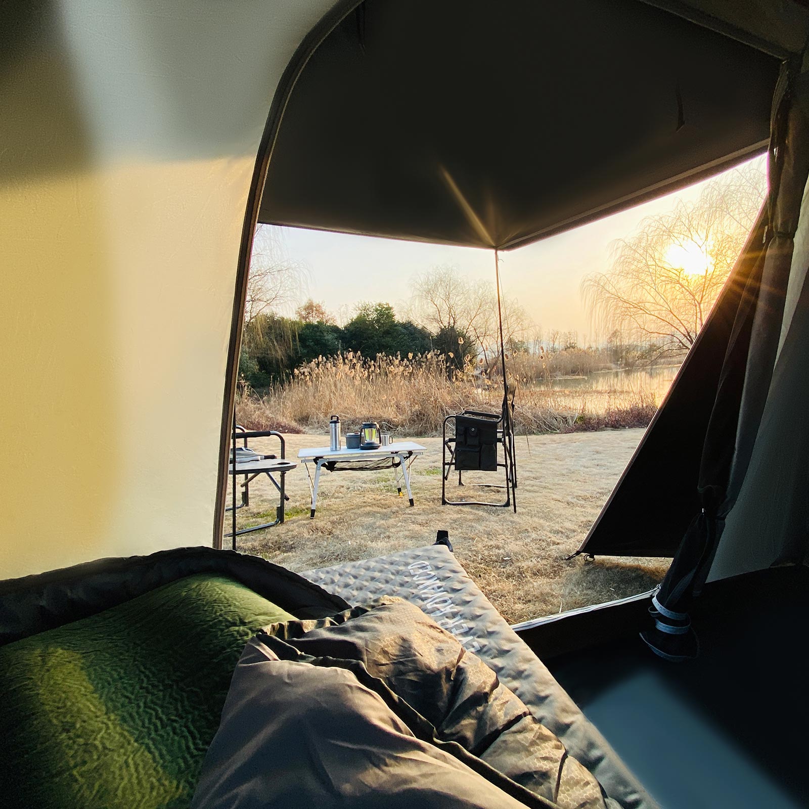 6 Person Blackout Tent With Porch - EVER ADVANCEDCamping TentBlue