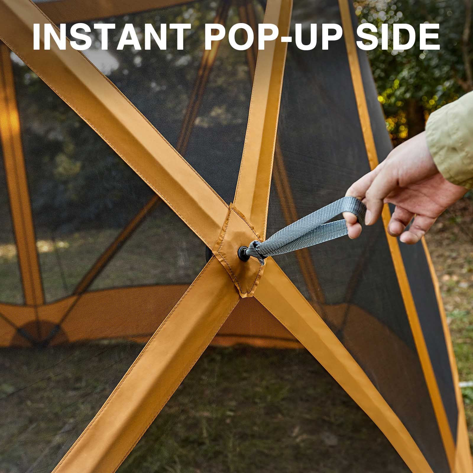 6 Person Pop up Screen Tent - EVER ADVANCEDScreen House TentOrange