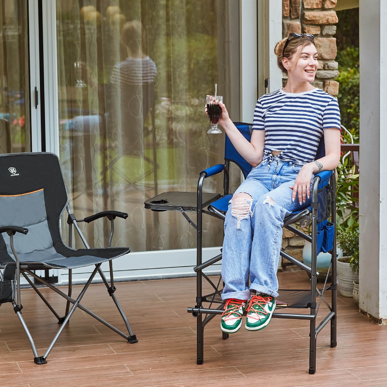 Tall best sale folding chairs