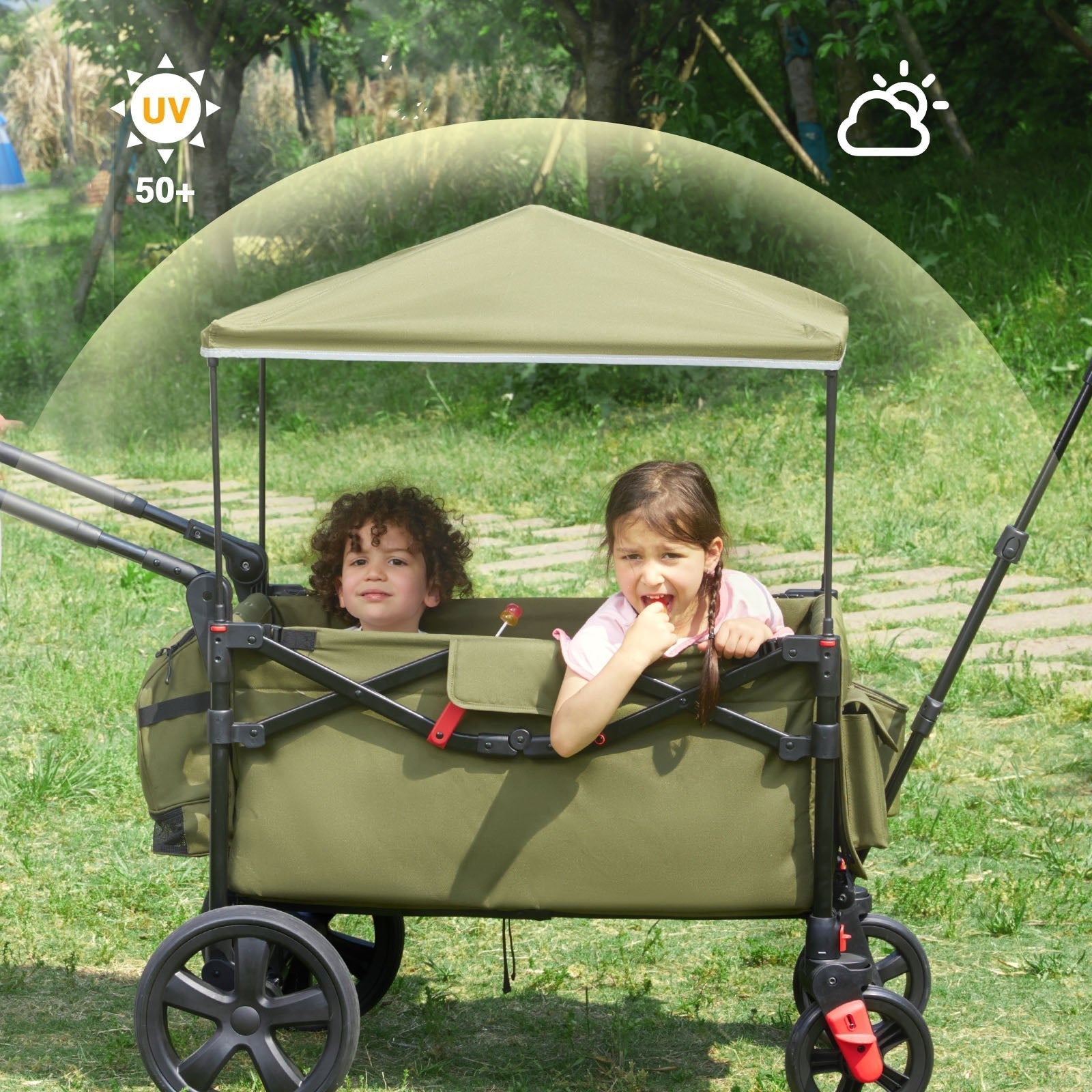 All Terrain Stroller Wagon - EVER ADVANCEDWagon StrollerOlive Green