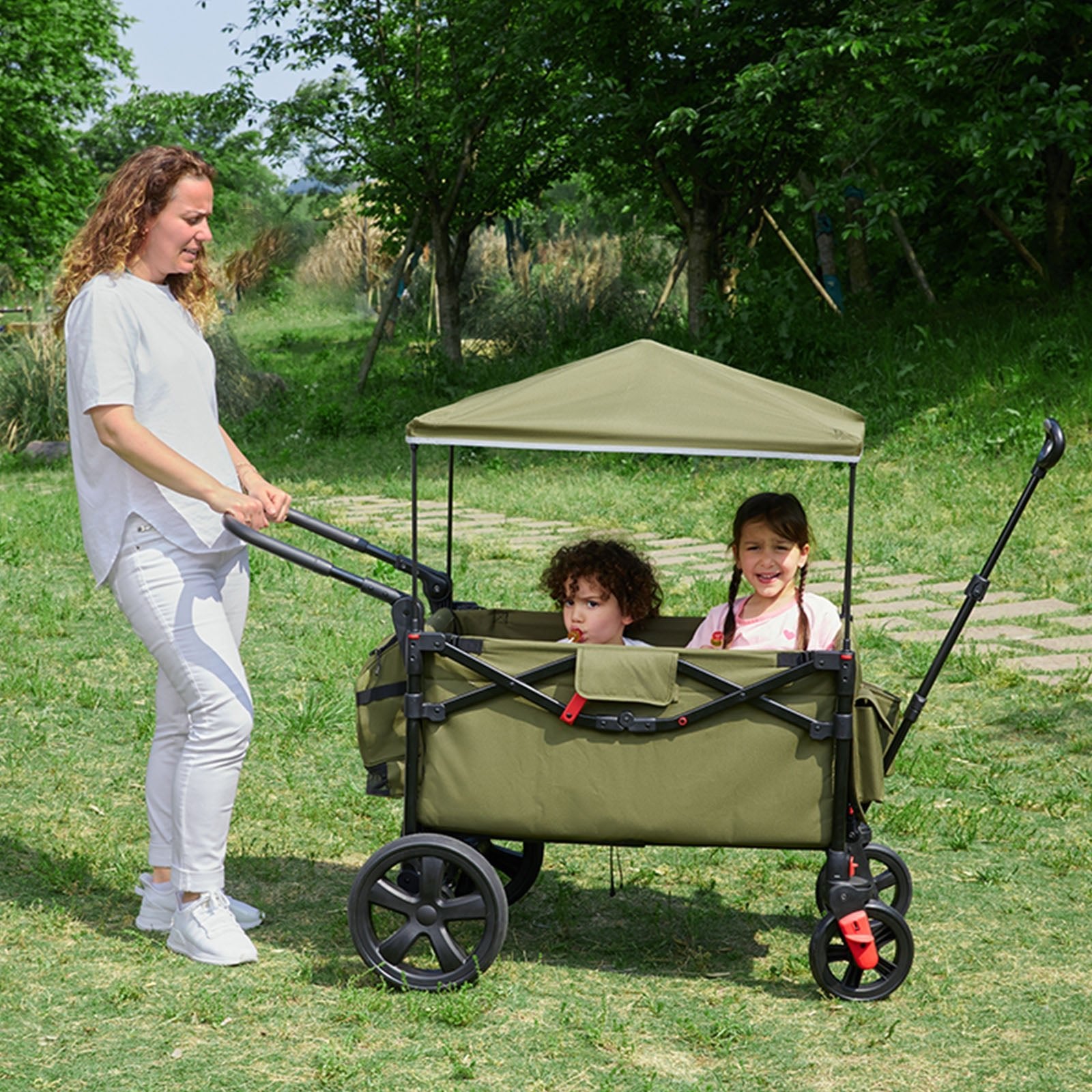 All Terrain Stroller Wagon - EVER ADVANCEDWagon StrollerOlive Green