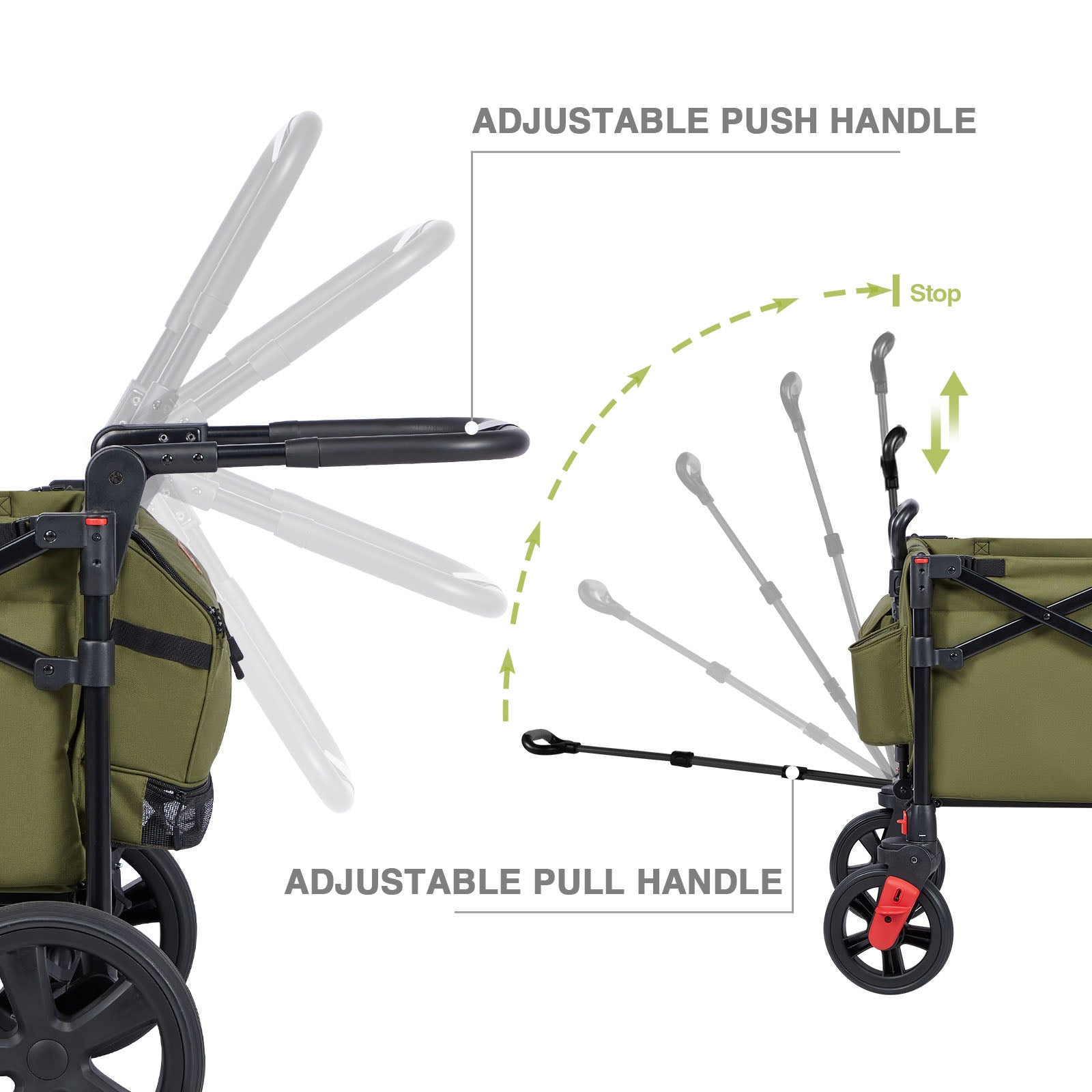 All Terrain Stroller Wagon - EVER ADVANCEDWagon StrollerOlive Green