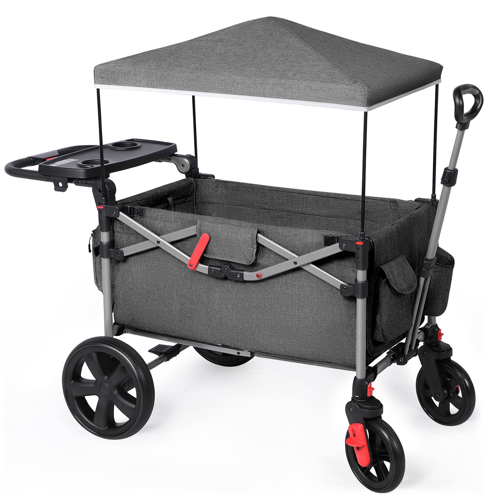 Stroller wagon with outlet canopy