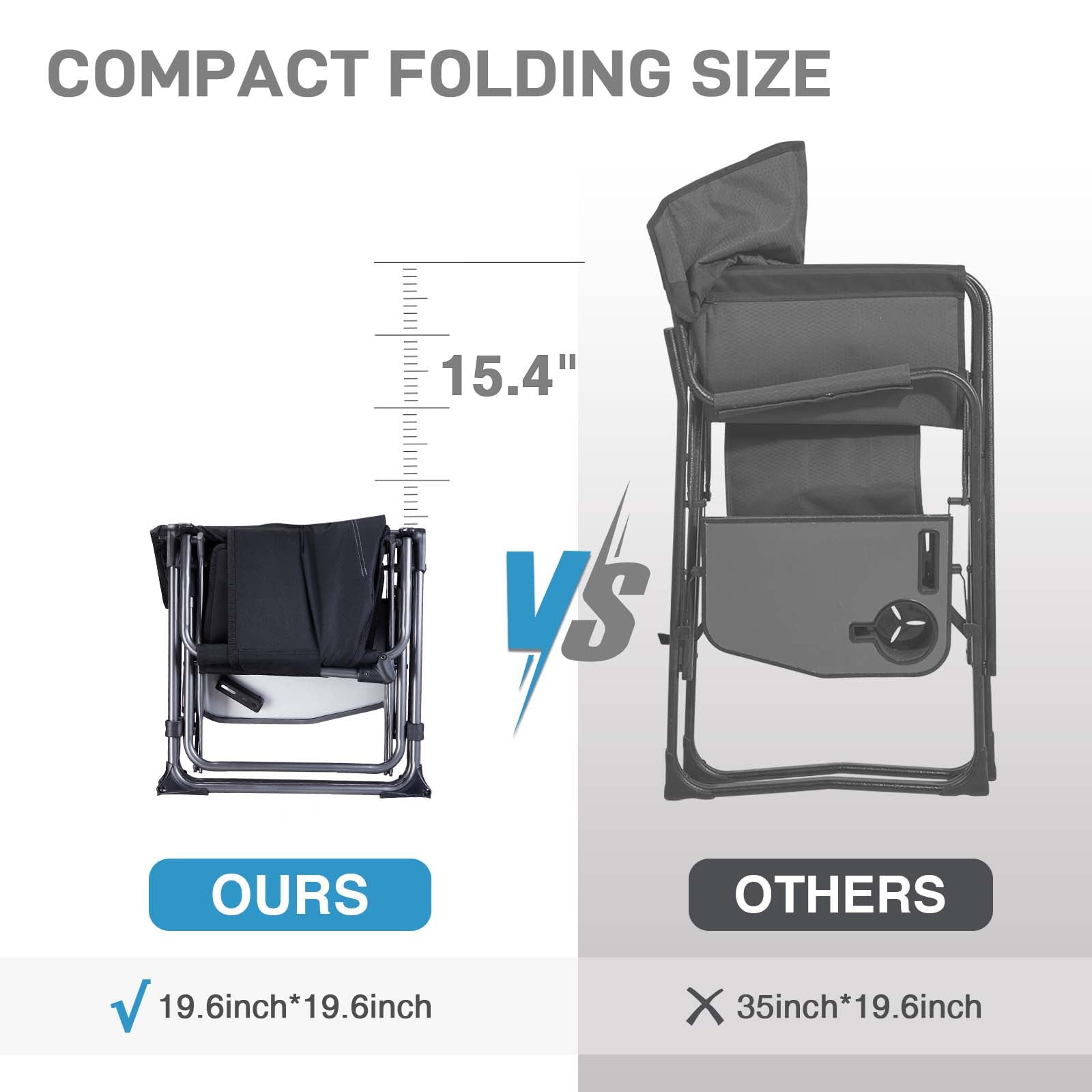 Compact Camping Directors Chair - EVER ADVANCEDDirectors ChairsBlack