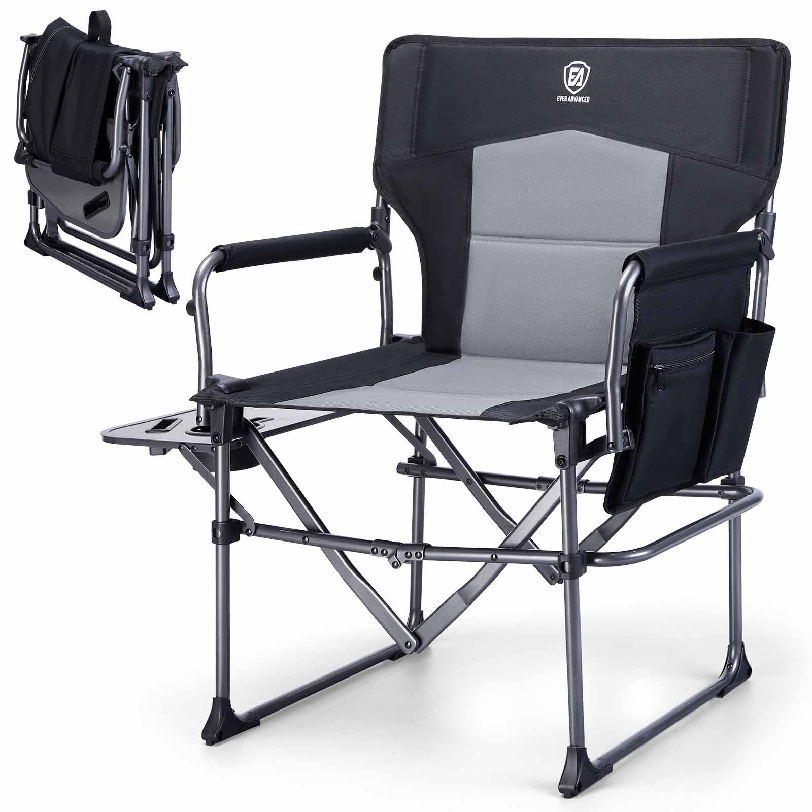 Compact Camping Directors Chair - EVER ADVANCEDDirectors ChairsBlack