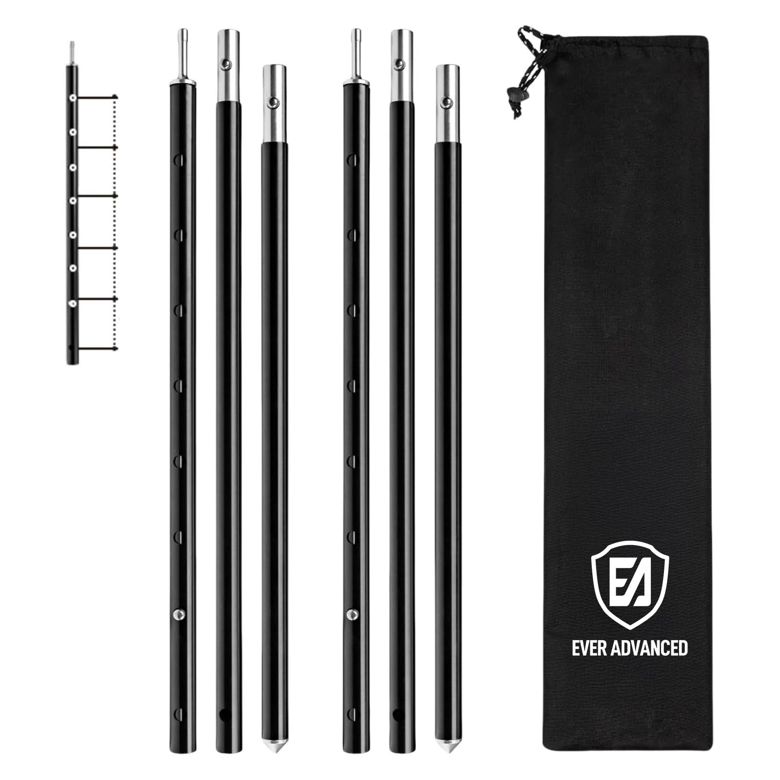 EVER ADVANCED 12PCS Tent Poles for Tarp - EVER ADVANCED