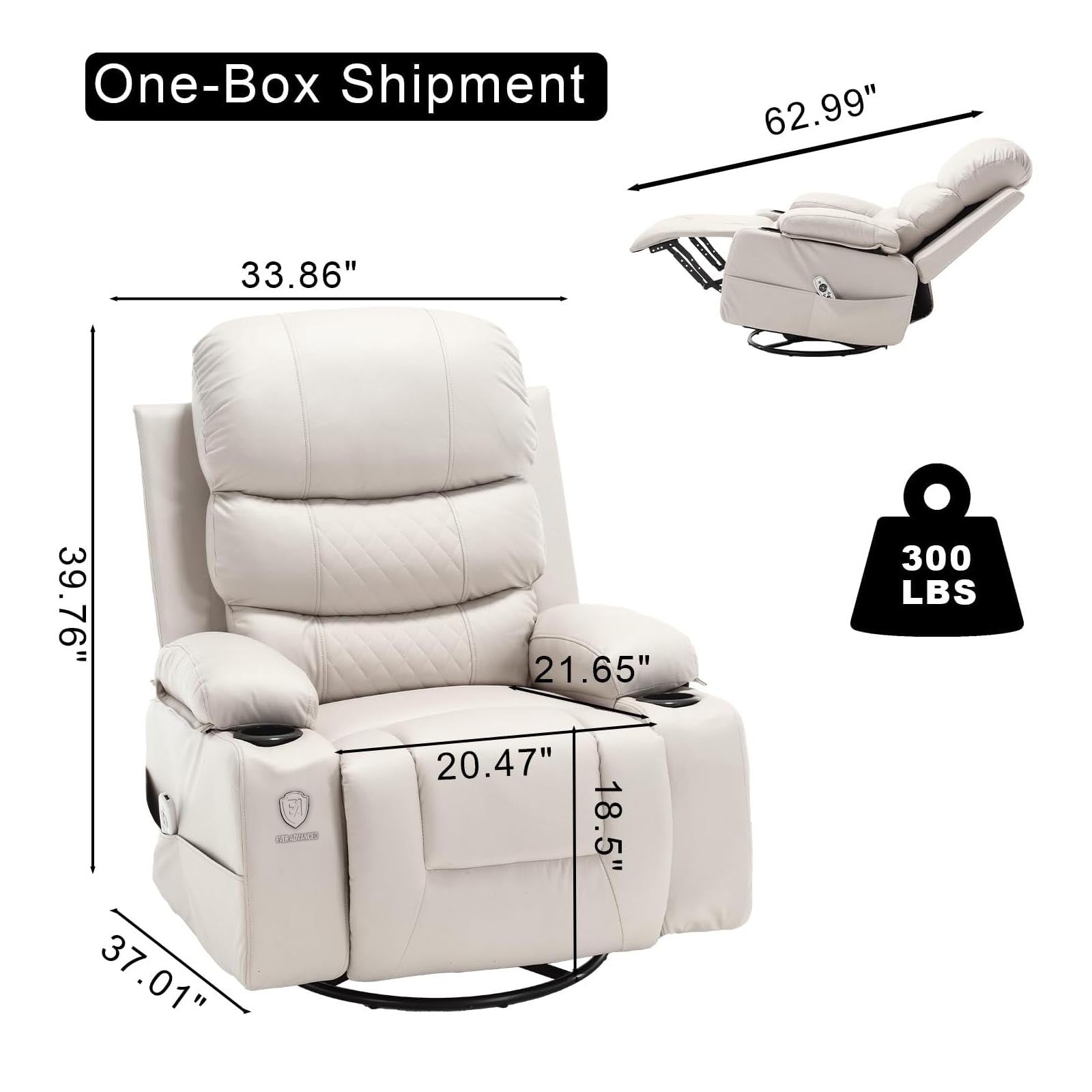 EVER ADVANCED Electric Massage Heat Lift Recliner Chair - EVER ADVANCEDLift Chair