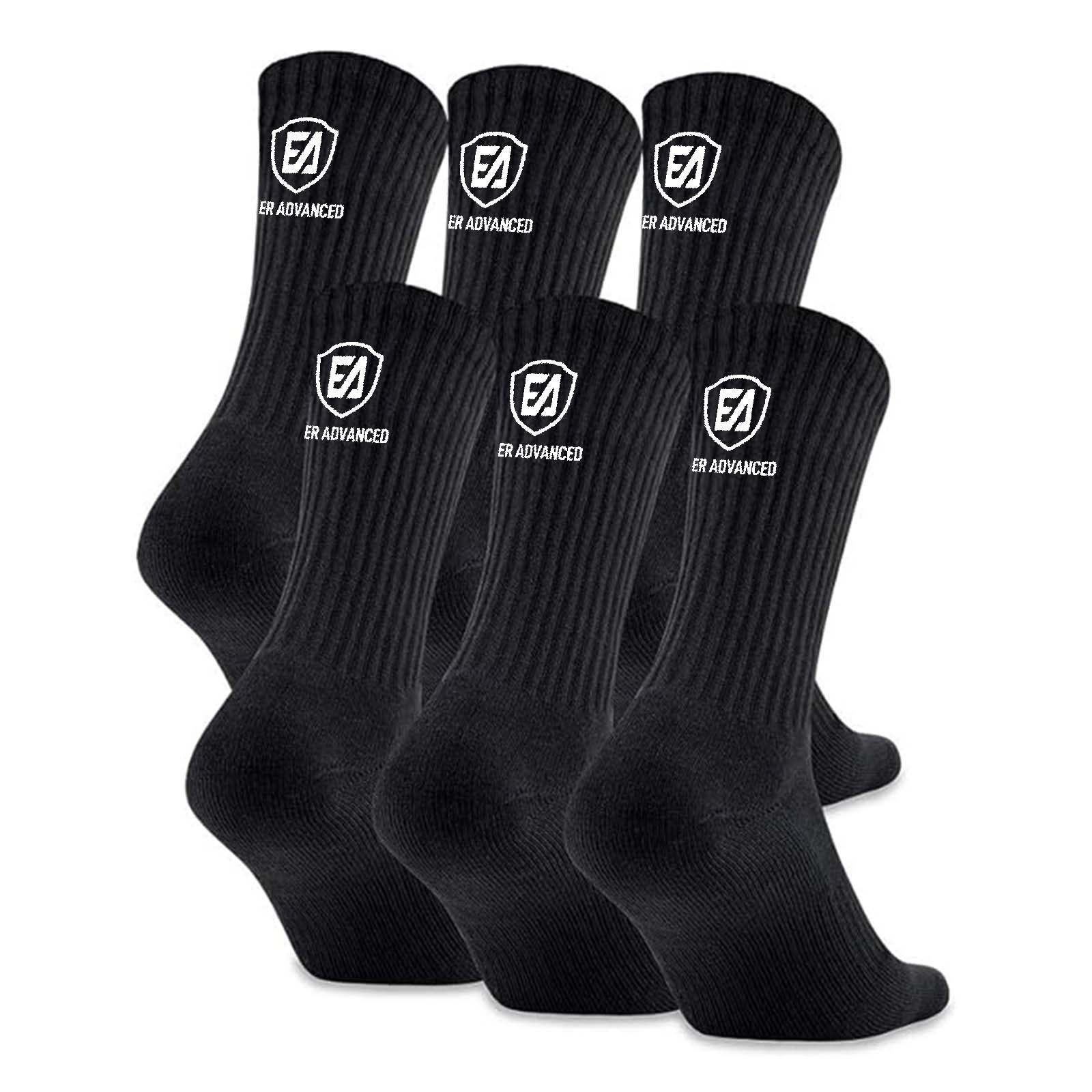 EVER ADVANCED Men's Athletic Cushioned Crew Socks (6 - Pair) - EVER ADVANCEDMedium