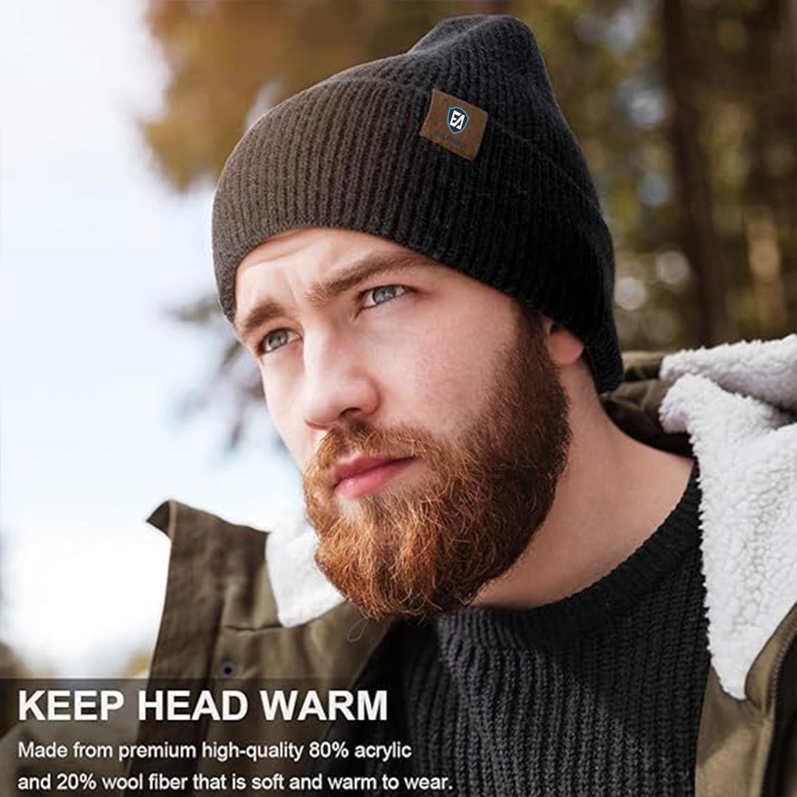 EVER ADVANCED Winter Beanie for Men Women - EVER ADVANCEDBlack