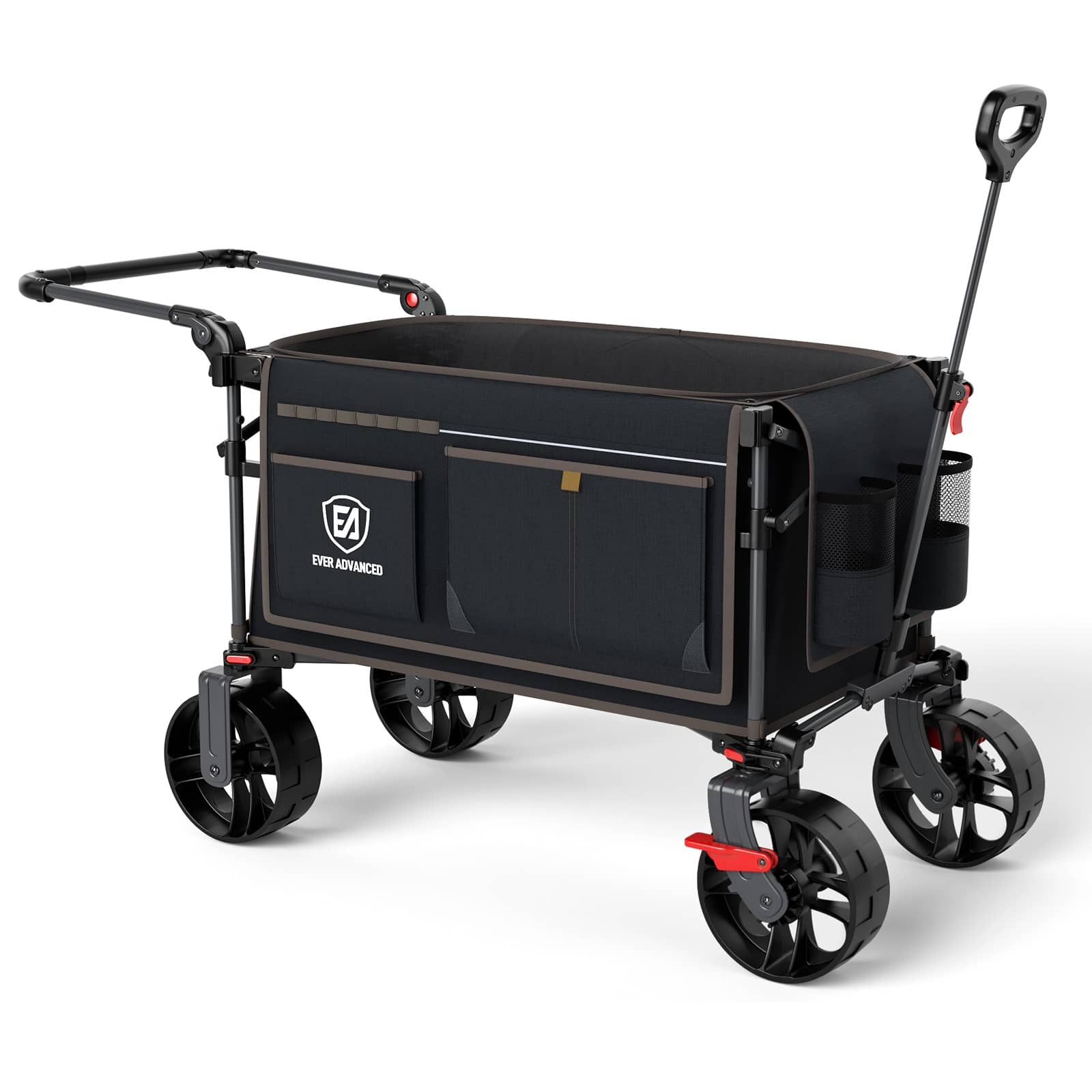 Folding Camping Push Wagon - EVER ADVANCEDBlack