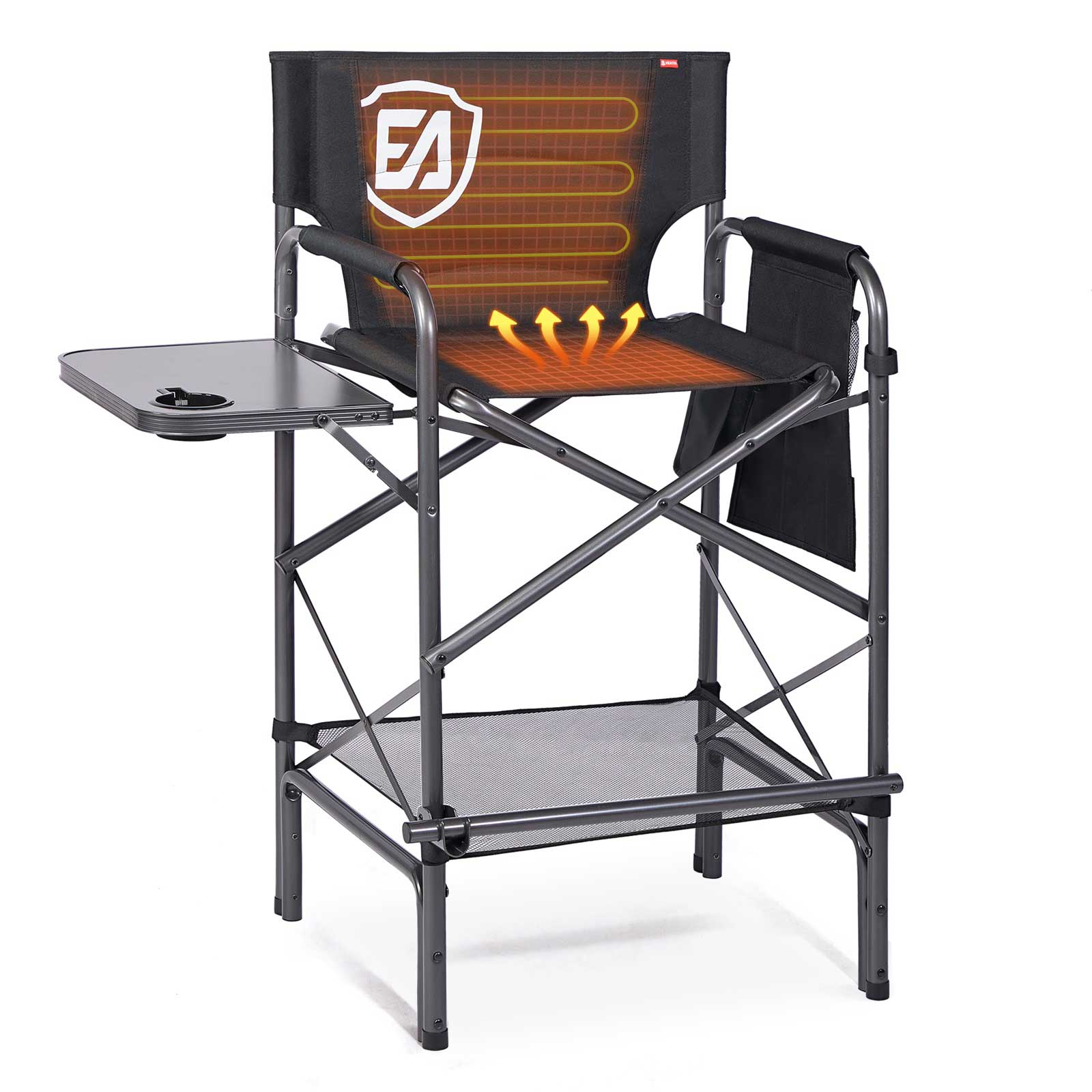 Heated Tall Directors Chair - EVER ADVANCEDDirectors ChairsBlack