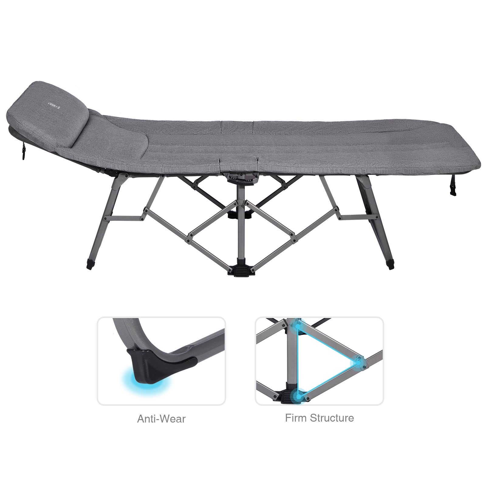 Heavy Duty Camping Cot With Mattress - EVER ADVANCEDCamping Cot