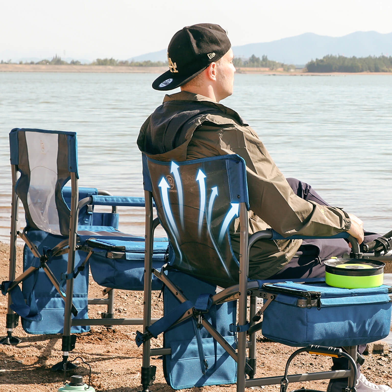 Quick Adjust Fishing Director's Chair - EVER ADVANCEDCamping Chairs