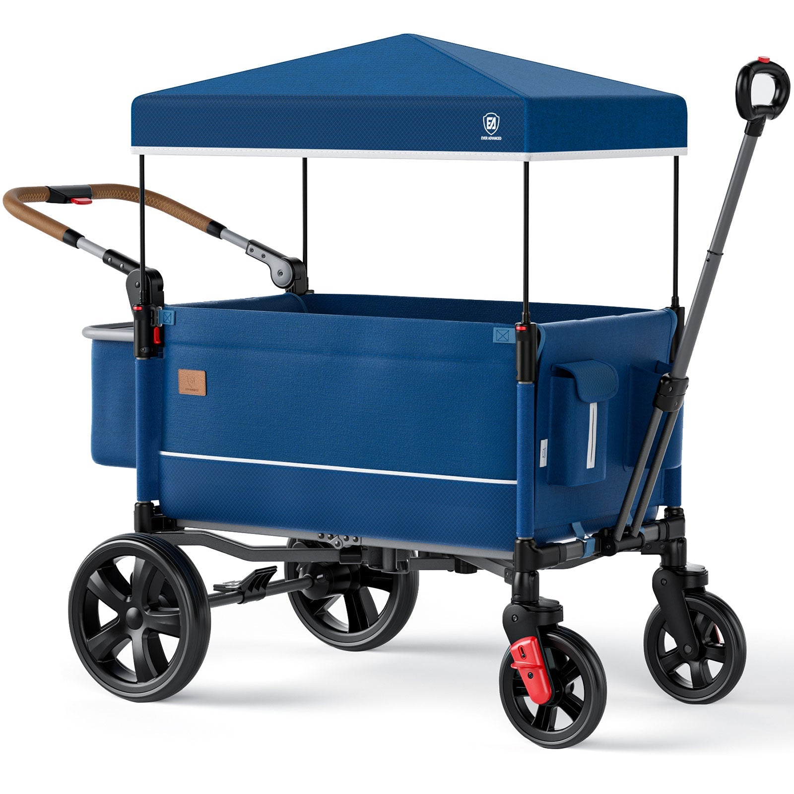 Side - Unzip Wagon Stroller - EVER ADVANCEDWagon StrollerBlue